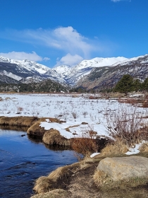 Morning view in Moraine Park after April snow storms Rocky Mountain National Park  x  