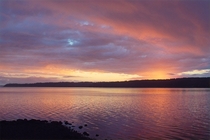 Morning view of Vashon Island from the Kitsap Peninsula WA State  OC