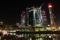 Moscow International Business Center with the Bagration Bridge in the foreground 