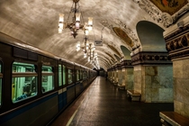 Moscow Russia metro station 