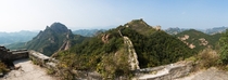 Mostly unrestored section of the Great Wall of China Dongjiakou China 