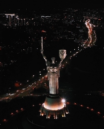 Motherland Monument in Kyiv Ukraine m - taller than Statue of Liberty Museum of WW inside