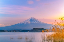 Mount Fuji at dusk 
