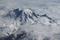 Mount Rainier above the clouds 