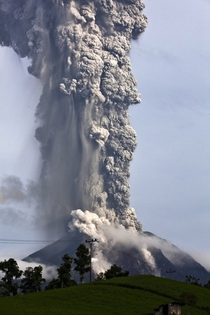 Mount Sinabung erupts - Sumatra Indonesia 