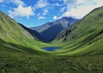 Mountain lake in the Georgian Caucasus 