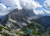 Mountain range Civetta in the Dolomites Italy 