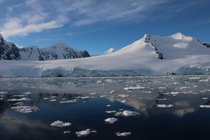 Mountains and ice in the Neumayer Channel Antarctica 