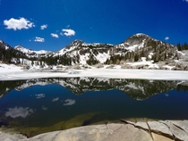 Mountains Reflecting Off of Lake Mary Utah 