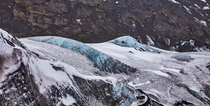 Mrdalsjkull Glacier Iceland abstractOC 