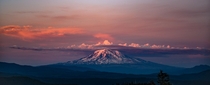 Mt Adams at Sunset from the Loowit Trail Washington USA 
