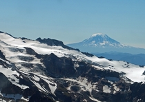Mt Adams from above Mt Rainier WA 