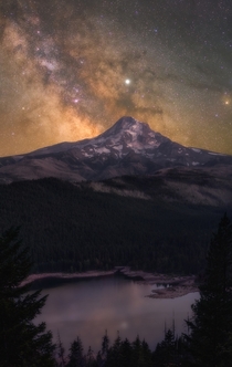 Mt Hood and the Milky Way from Summer  
