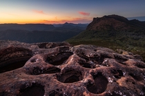 Mt Hugel at sunset in St Clair - Cradle Mountain National Park Tasmania Australia x 