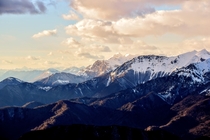 Mt Krn and Bohinj Mountains in the Julian Alps Slovenia 