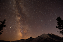 Mt Rainier illuminated by the Milky Way  X