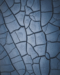 Mud Cracks in the Utah Badlands during blue hour Never though dried mud could be so interesting  OC ig erik_young