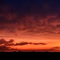 Multicolored Nebraska sunset