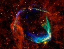 Multicoloured view of supernova remnant X 