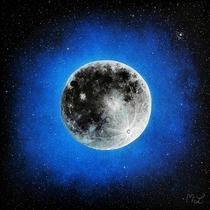 My acrylic painting of the moon