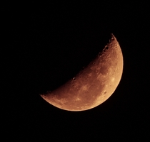My favourite moon shot Taken on  October  from the Aravalis India