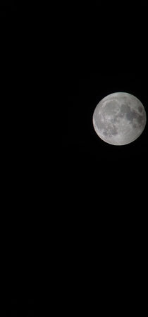 My first successful image of the moon with a Celestron telescope while using a Note  Ultra cellphone camera