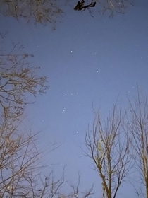 My first time taking a picture of Orion with my phone Hopefully yall like it