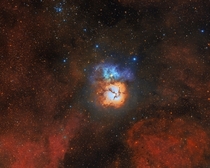 My image of the Trifid Nebula - a star forming region near the Milky Ways center 