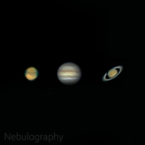 My images of Mars Jupiter and Saturn taken with a cheap webcam and telescope 