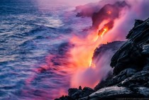 My wife took a photo of lava making ocean entry on the Big Island of Hawaii this weekend 
