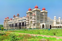 Mysore Palace in Karnataka INDIA was constructed between  and  and was overseen by B P Raghavulu Naidu There are there  temples inside the palace