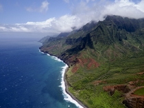 N Pali Coast from helicopter 
