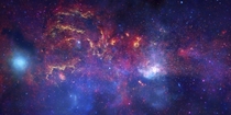 NASAs Great Observatories composite of the central Milky Way 