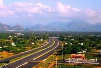 National Highway between Nagercoil and Tirunelveli in the state of Tamil Nadu India
