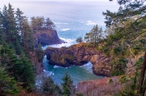 Natural Bridges on the Oregon Coast 