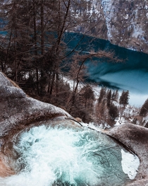 Natural pool at the Knigssee in Bavaria Germany 