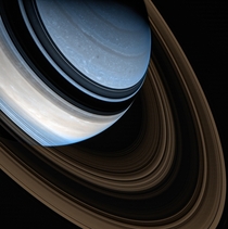 Near-Infrared view of Saturn processed using Cassini mission data