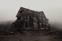 Near the beach theres often fog Dark Victorian house in Watsonville CA 