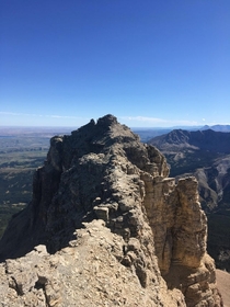 Negotiating the ridge of a sacred mountain - Nanaiistako - Chief Mountain Montana 