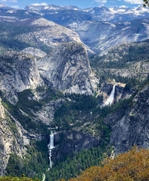 Nevada and Vernal falls Yosemite National Park 