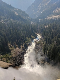 Nevada falls from the top 