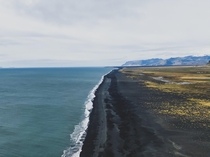 Never Ending Black Sand In Dyrhlaey Iceland 