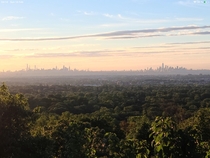 New York City seen from Eagle Rock observation deck