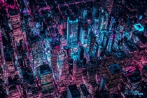 New York Neon Glow by Xavier Portela