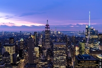 New York skyline seen from the top of Rockefeller