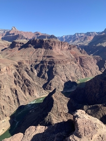Nice view of the Colorado river from Plateau Point  Grand Canyon 