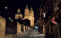 Night in Salamanca Spain 