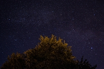 Night sky full of stars above Nis Serbia