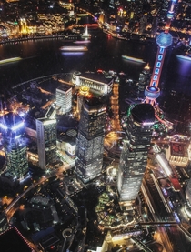 Night view from Shanghai Tower Shanghai China