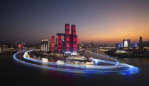 Night View of Raffles City Chongqing China